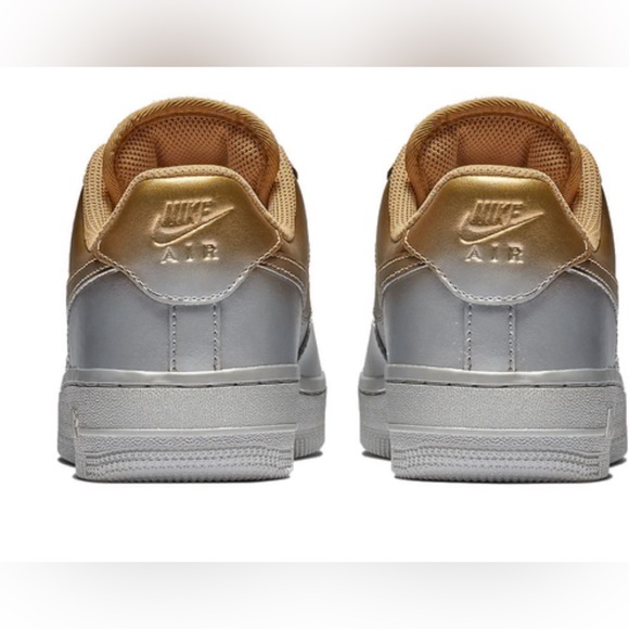 Nike Air Force 1 Low 'Gold Silver' 898889-012 w’s sz 8 no box - Picture 3 of 8